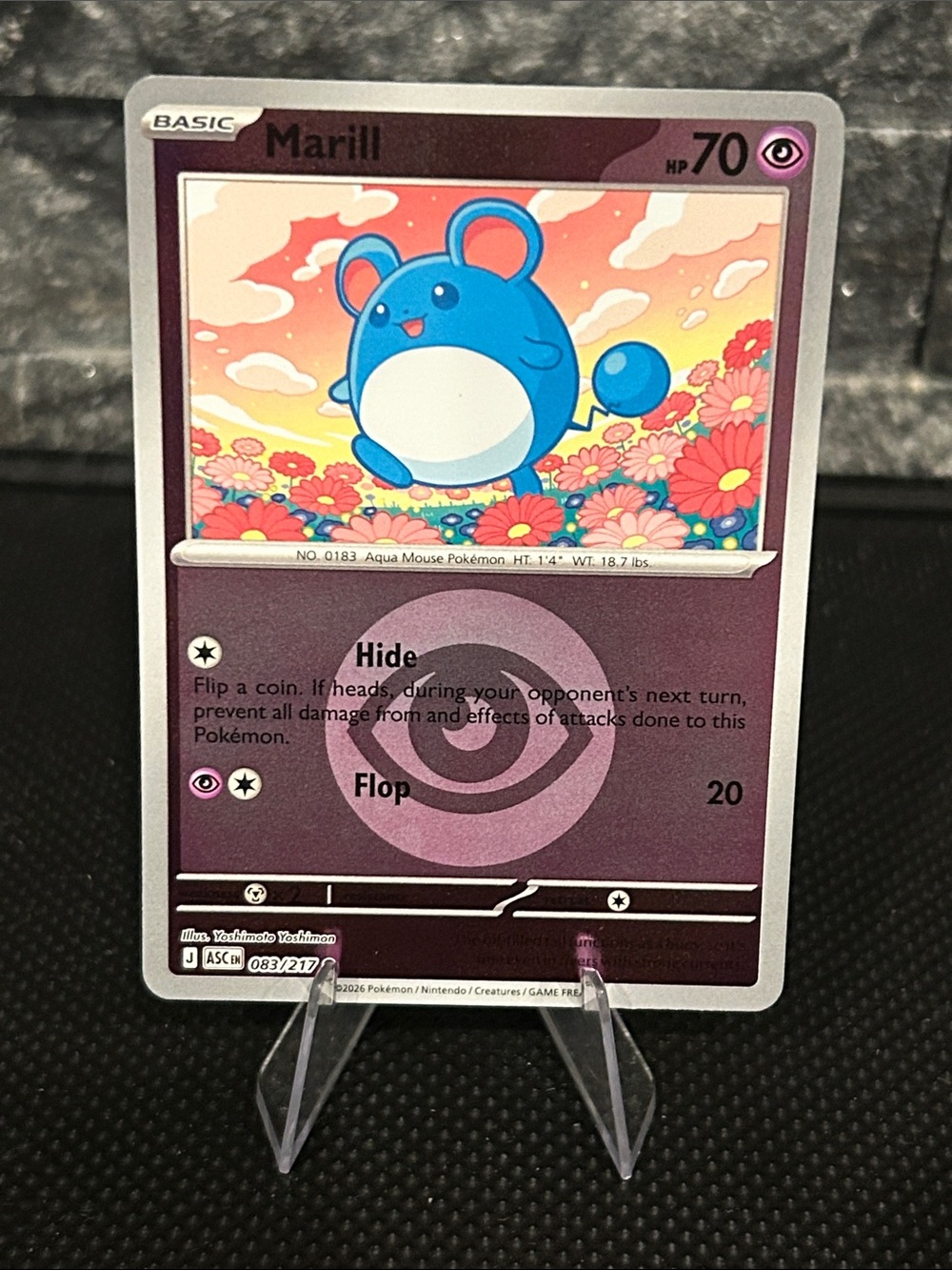 Pokemon Marill 083/217 Reverse Holo Rare from‎ Ascended Heroes Set M/NM